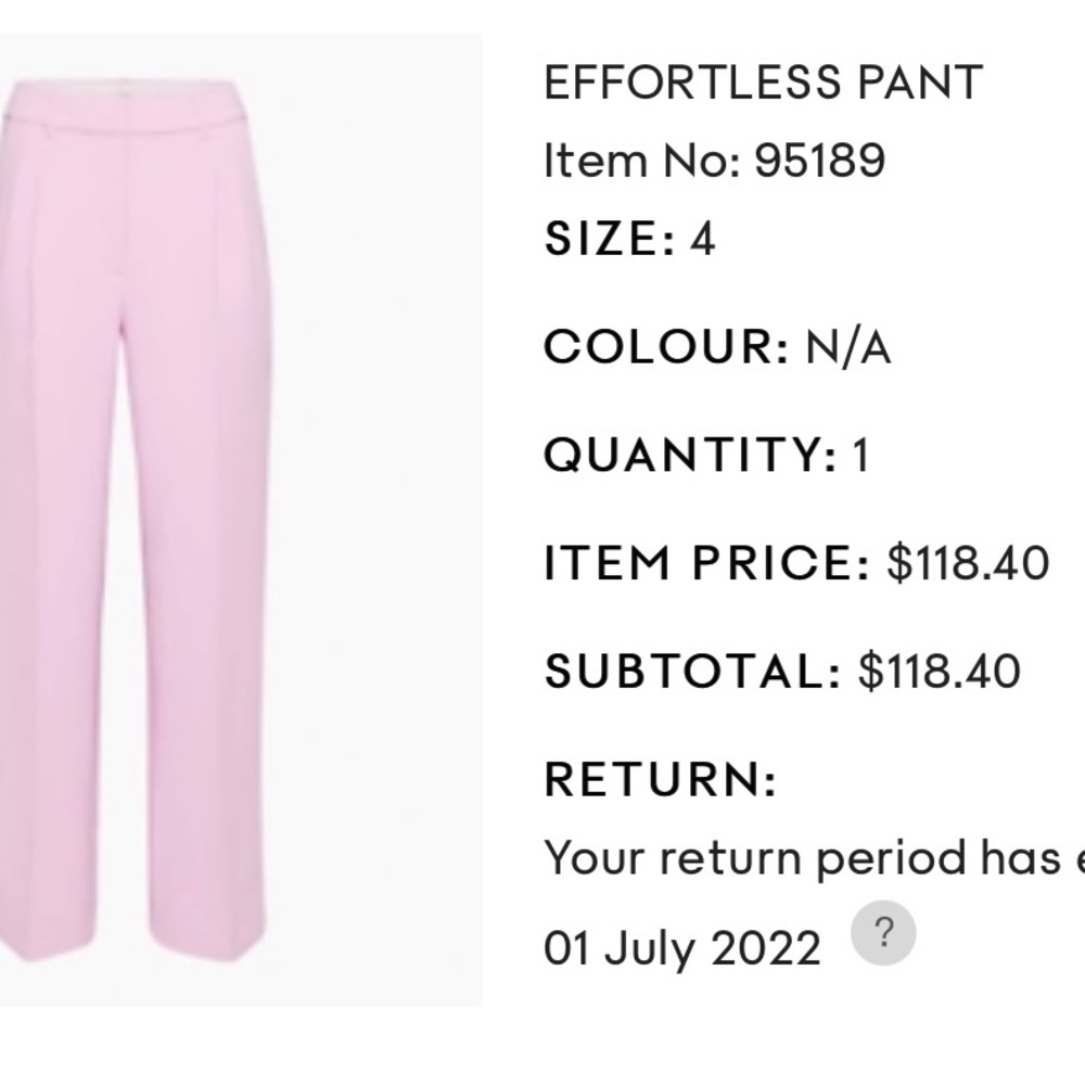 Aritzia Effortless Pants